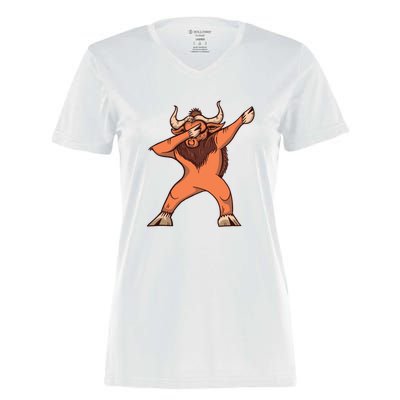 Dabbing Ox Women's Momentum V-Neck T-Shirt