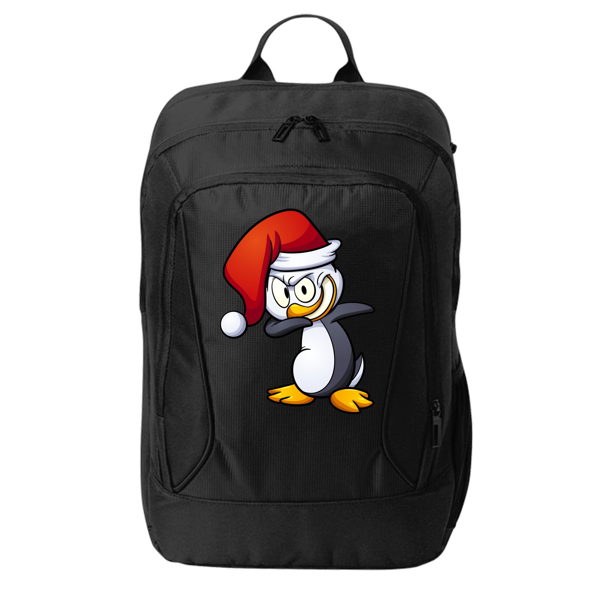 Dabbing Penguin Christmas Santa Hat City Backpack