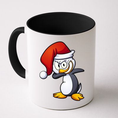 Dabbing Penguin Christmas Santa Hat Mug