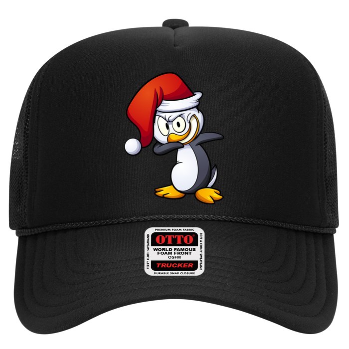 Dabbing Penguin Christmas Santa Hat Trucker Hat