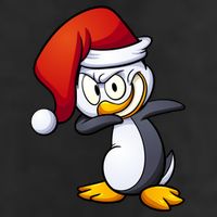 Dabbing Penguin Christmas Santa Hat Trucker Hat