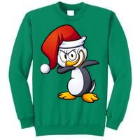 Dabbing Penguin Christmas Santa Hat Sweatshirt