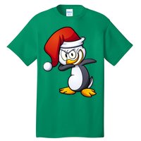 Dabbing Penguin Christmas Santa Hat Tall T-Shirt