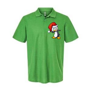 Dabbing Penguin Christmas Santa Hat Softstyle Adult Sport Polo