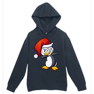 Dabbing Penguin Christmas Santa Hat Urban Pullover Hoodie