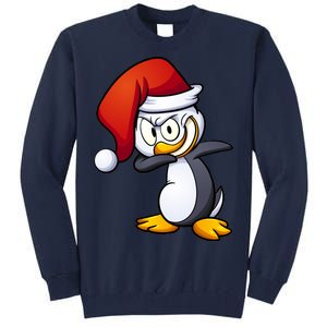 Dabbing Penguin Christmas Santa Hat Tall Sweatshirt