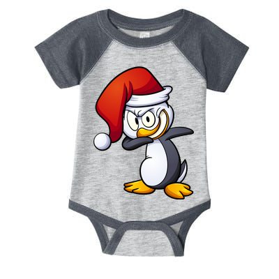 Dabbing Penguin Christmas Santa Hat Infant Baby Jersey Bodysuit