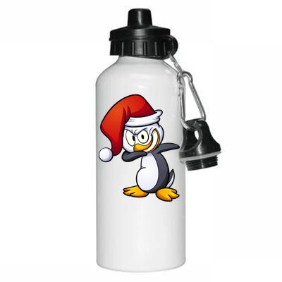 Dabbing Penguin Christmas Santa Hat Aluminum Water Bottle 