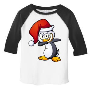 Dabbing Penguin Christmas Santa Hat Toddler Fine Jersey T-Shirt