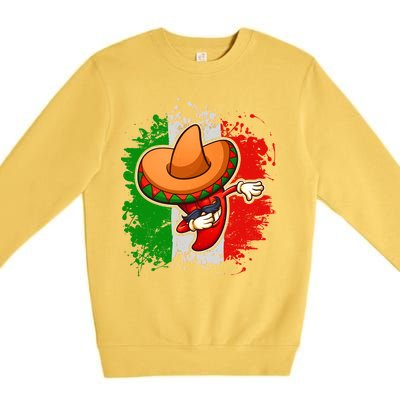 Dabbing Pepper Cinco de Mayo Premium Crewneck Sweatshirt