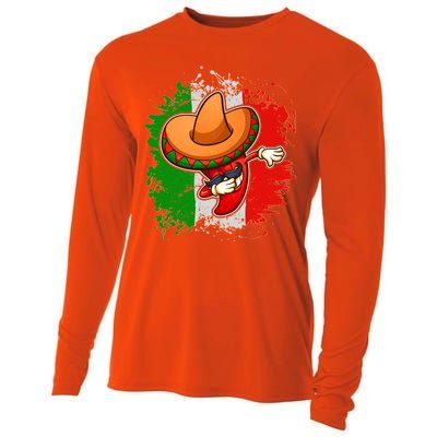 Dabbing Pepper Cinco de Mayo Cooling Performance Long Sleeve Crew