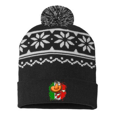 Dabbing Pepper Cinco de Mayo USA-Made Snowflake Beanie