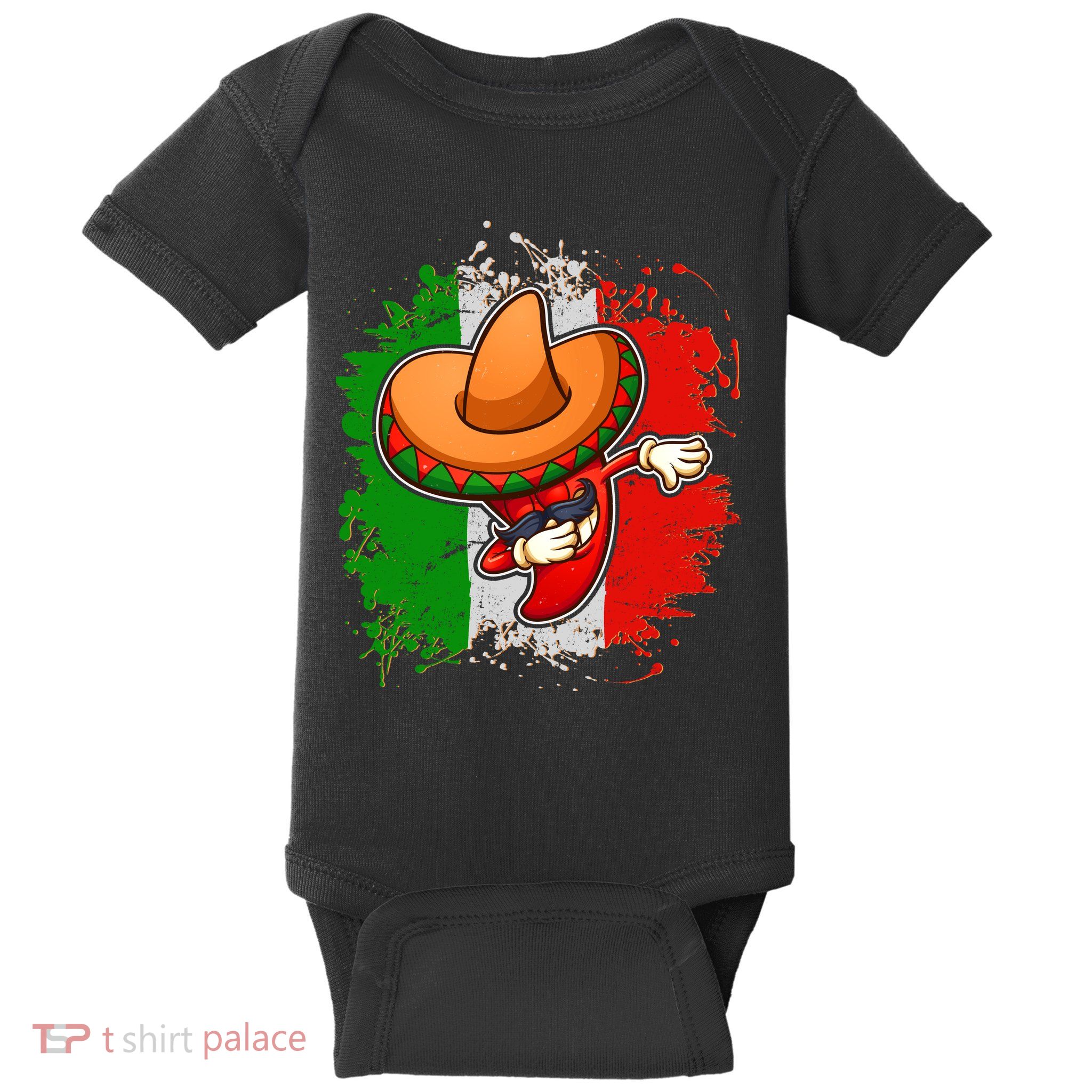 Dabbing Pepper Cinco de Mayo Baby Bodysuit