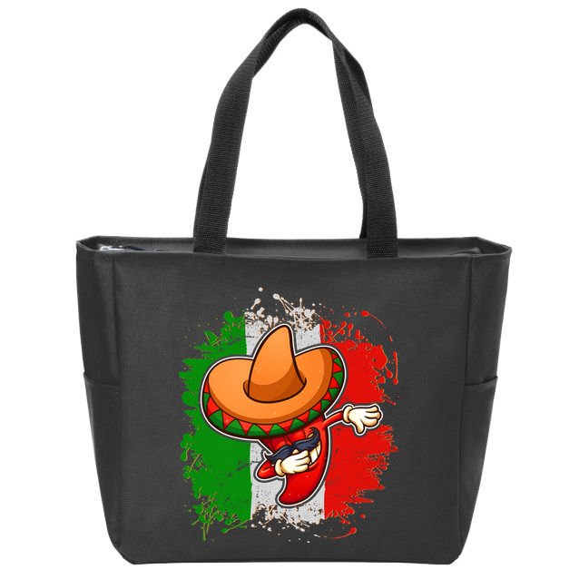 Dabbing Pepper Cinco de Mayo Zip Tote Bag