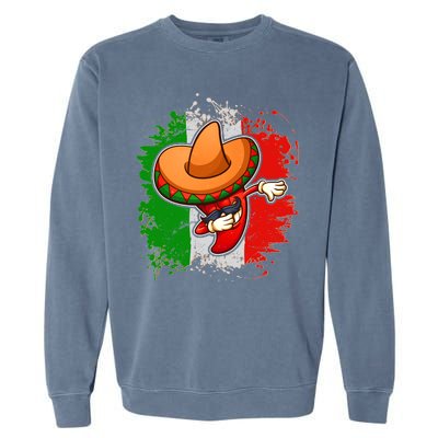 Dabbing Pepper Cinco de Mayo Garment-Dyed Sweatshirt