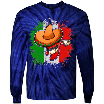 Dabbing Pepper Cinco de Mayo Tie-Dye Long Sleeve Shirt