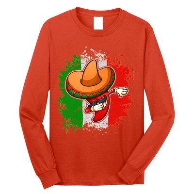 Dabbing Pepper Cinco de Mayo Long Sleeve Shirt