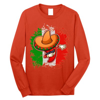 Dabbing Pepper Cinco de Mayo Long Sleeve Shirt