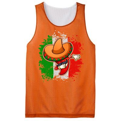 Dabbing Pepper Cinco de Mayo Mesh Reversible Basketball Jersey Tank