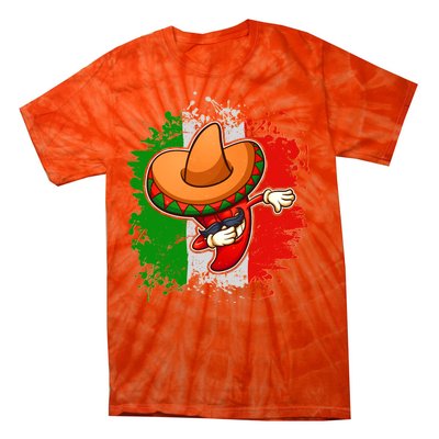 Dabbing Pepper Cinco de Mayo Tie-Dye T-Shirt