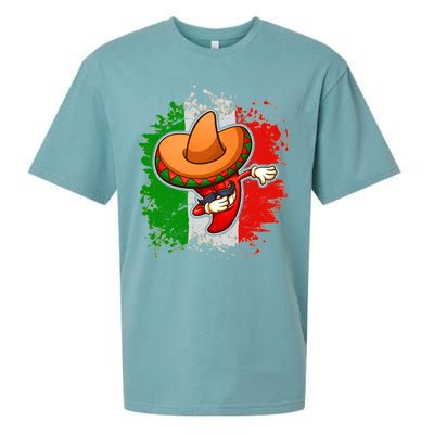 Dabbing Pepper Cinco de Mayo Sueded Cloud Jersey T-Shirt