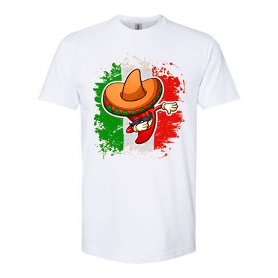 Dabbing Pepper Cinco de Mayo Softstyle CVC T-Shirt