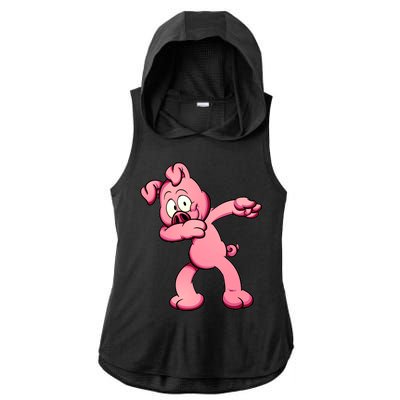 Dabbing Pig Ladies PosiCharge Tri-Blend Wicking Draft Hoodie Tank