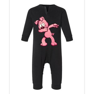 Dabbing Pig Infant Fleece One Piece