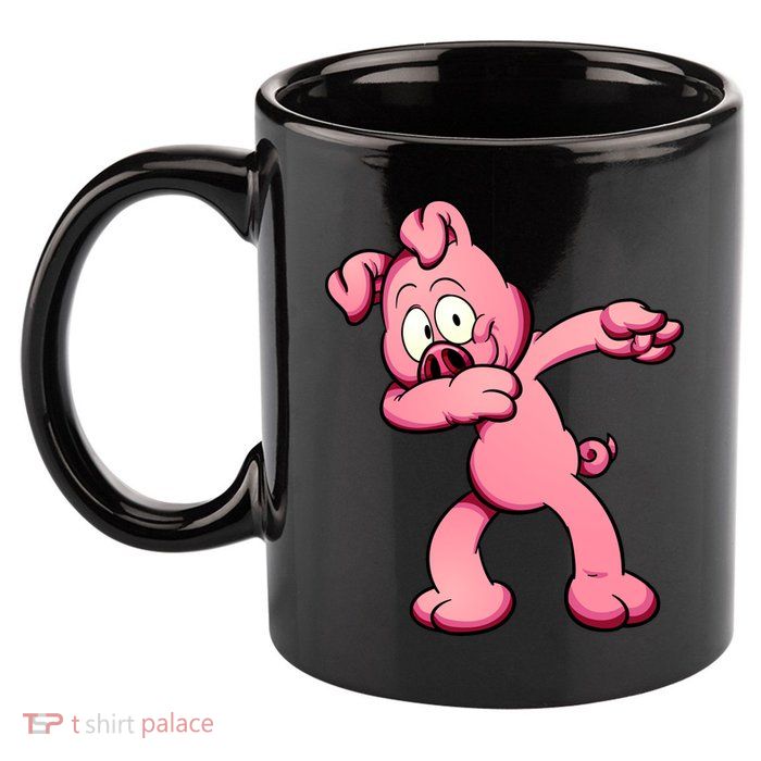 Dabbing Pig 11oz C Handle Ceramic Mug