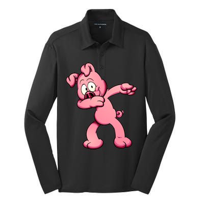 Dabbing Pig Silk Touch Performance Long Sleeve Polo