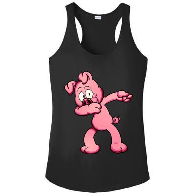 Dabbing Pig Ladies PosiCharge Competitor Racerback Tank