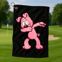 Dabbing Pig Golf Towel