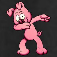 Dabbing Pig Golf Towel