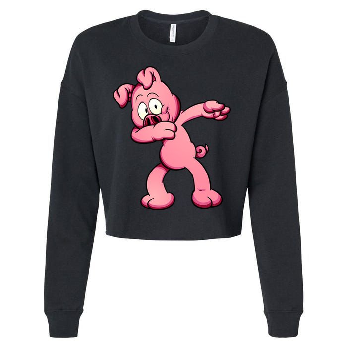 Dabbing Pig Cropped Pullover Crew
