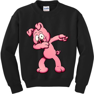Dabbing Pig Kids Sweatshirt
