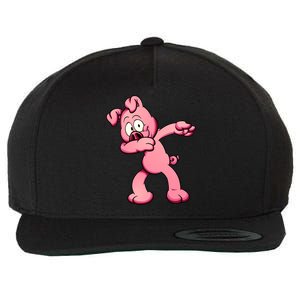 Dabbing Pig Wool Snapback Cap