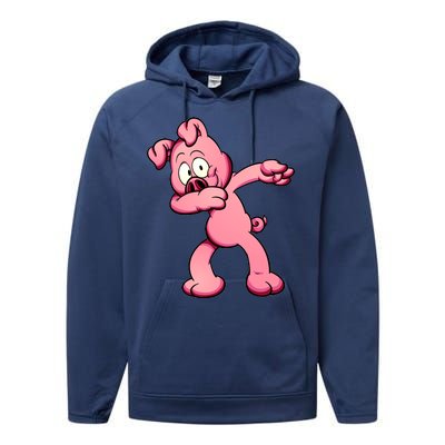 Dabbing Pig Performance Fleece Hoodie