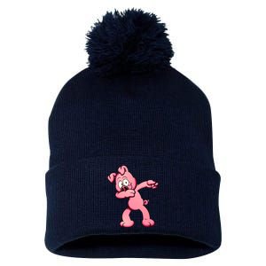 Dabbing Pig Pom Pom 12in Knit Beanie