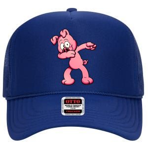 Dabbing Pig High Crown Mesh Back Trucker Hat