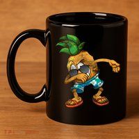 Dabbing Pineapple 11oz C Handle Ceramic Mug
