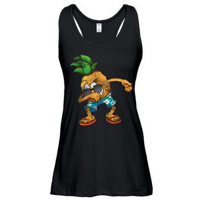 Dabbing Pineapple Ladies Essential Flowy Tank