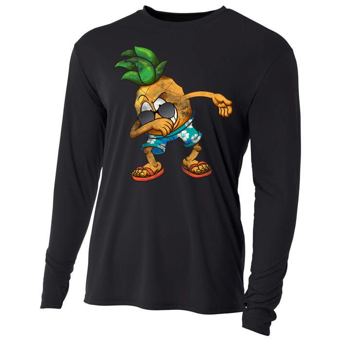 Dabbing Pineapple Cooling Performance Long Sleeve Crew