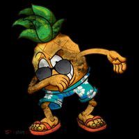 Dabbing Pineapple Cooling Performance Long Sleeve Crew