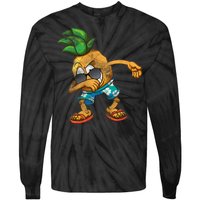 Dabbing Pineapple Tie-Dye Long Sleeve Shirt