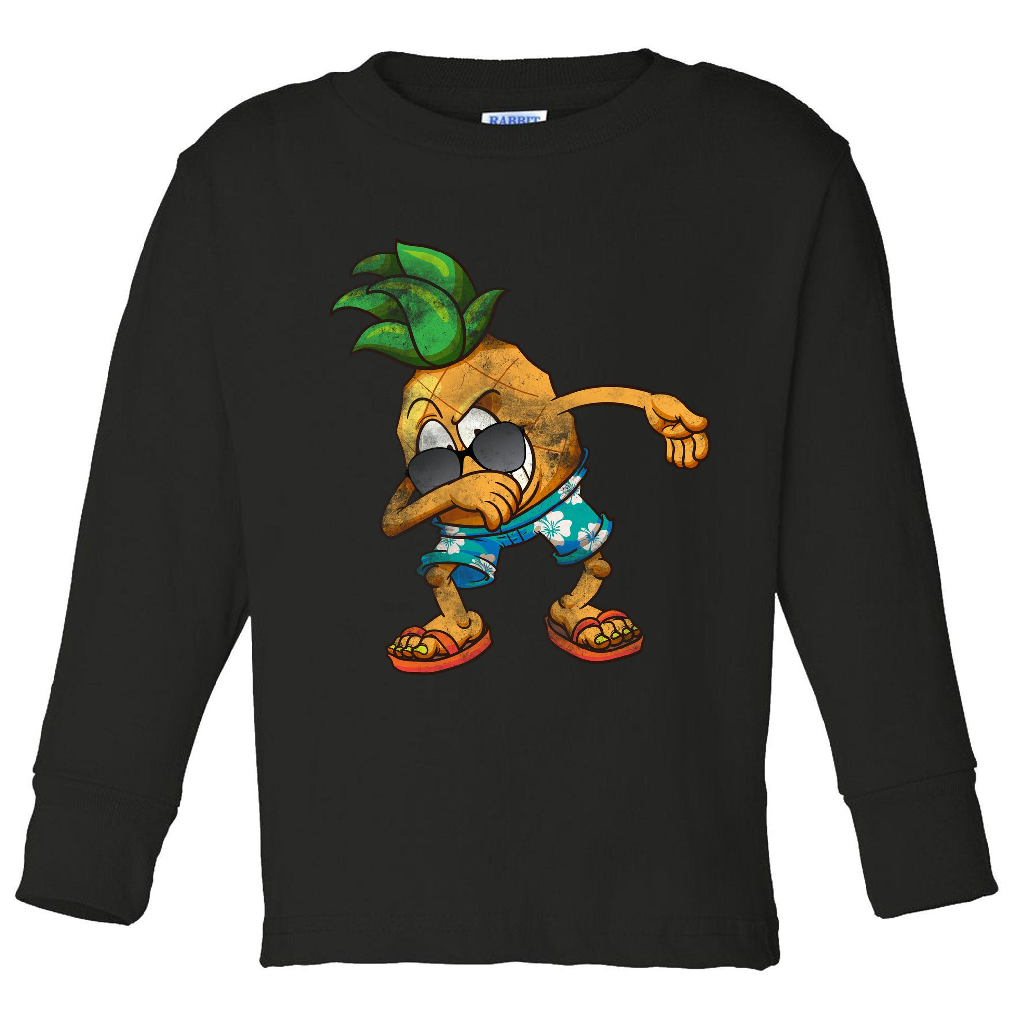 Dabbing Pineapple Toddler Long Sleeve Shirt