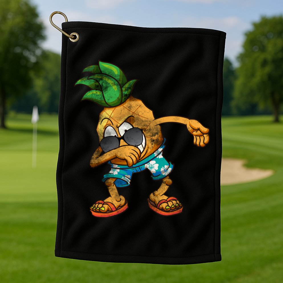 Dabbing Pineapple Golf Towel
