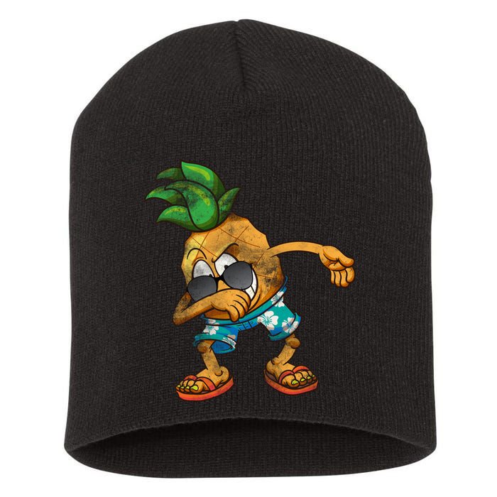 Dabbing Pineapple Short Acrylic Beanie