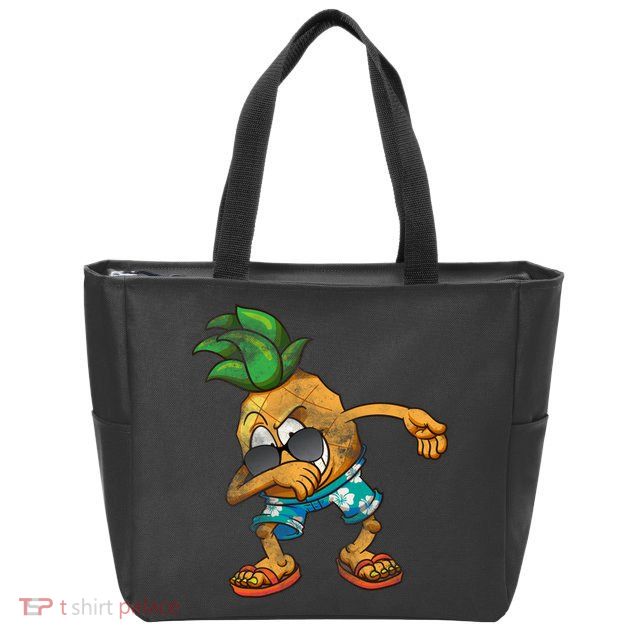Dabbing Pineapple Zip Tote Bag