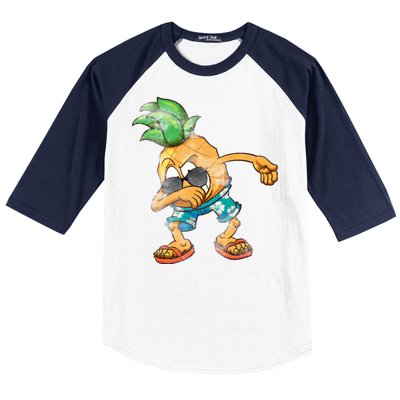 Dabbing Pineapple Baseball Sleeve Shirt