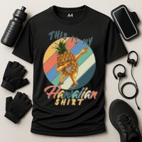 Dabbing Pineapple This Is My Hawaiian Cooling Performance Crew T-Shirt